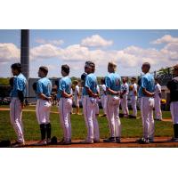 Fond du Lac Dock Spiders Stand for the National Anthem