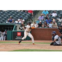 Greensboro Grasshoppers infielder Duce Gourson at bat