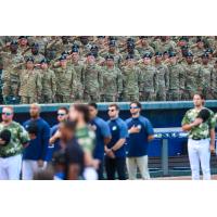 Fort Jackon cadets at a Columbia Fireflies game