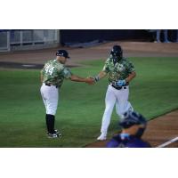 Brock Wilken of the Biloxi Shuckers rounds the bases