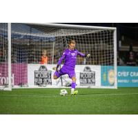 North Carolina FC goalkeeper Jake McGuire takes a goal kick