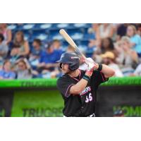 Pensacola Blue Wahoos' Tristan Stevens at bat