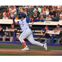 Syracuse Mets' David Villar in action