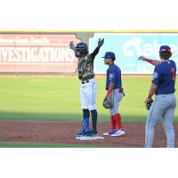 Henry Ramos of the Columbia Fireflies on second base