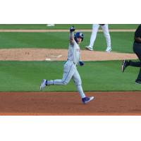 Drew Gilbert of the Syracuse Mets trots around the bases