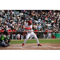 Max Murphy of the Winnipeg Goldeyes at bat