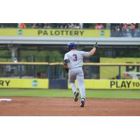 Jakson Reetz of the Syracuse Mets rounds the bases