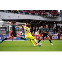 Washington Spirit forward Makenna Morris launches a shot