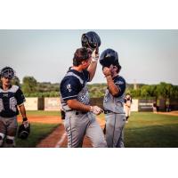 Fond du Lac Dock Spiders' TP Wentworth and Patrick Graham on game night