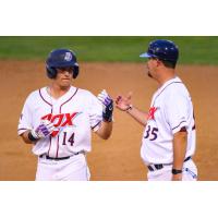 St. Cloud Rox' Tyson Leblanc and team manager Augie Rodriguez on game night