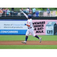 Chris Williams of the Syracuse Mets rounds the bases