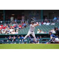 Spencer Jones of the Somerset Patriots at bat