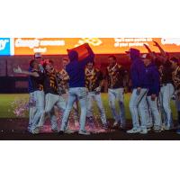 Knoxville Smokies douse Ethan Hearn after a walk-off win