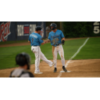 St. Cloud Rox Manager Nick Studdard (left) and infielder Alex Dupuy