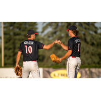 St. Cloud Rox second baseman Ethan Gibson and pitcher Jake Burcham