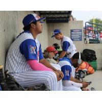 Green Bay Rockers outfielder Eli Selga in the dugout