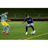 Chattanooga FC midfielder Daniel Mangarov with possession