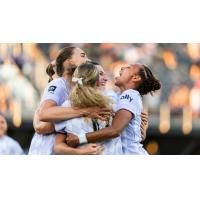 Racing Louisville FC celebrates a goal