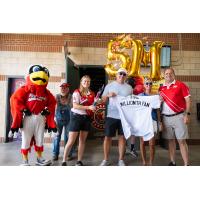 Fargo-Moorhead RedHawks celebrate Jeremy Dirksen as their five-millionth fan