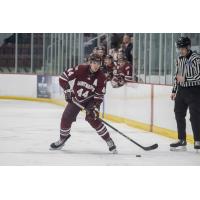 Defenseman Jaxon Bellamy with Saint Mary's University