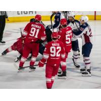 Allen Americans battle the Tulsa Oilers