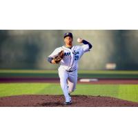 Everett AquaSox' Jurrangelo Cijntje in action