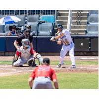 Biloxi Shuckers shortstop Ethan Murray at the plate