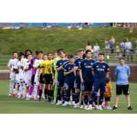 Chattanooga FC line up before the game