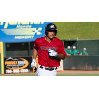 Braylin Morel of the Hickory Crawdads