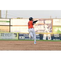 George Lombard, Jr. of the Somerset Patriots circles the bases after his home run