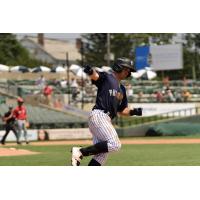 Brendan Jones of the Somerset Patriots with his home run trot