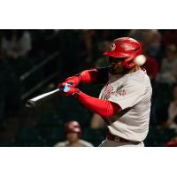 Roby Enríquez at bat for the Winnipeg Goldeyes