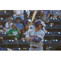 Luke Ritter of the Syracuse Mets awaits a pitch