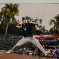 Pitcher Ben Hess in spring training