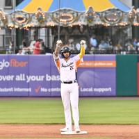 York Revolution first baseman Frankie Tostado