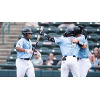 Hickory Crawdads celebrate at home
