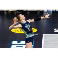 Opposite hitter Lauren Jardine-Clark with the Vegas Thrill