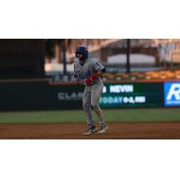 Zach Ehrhard of the Tulsa Drillers on base