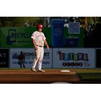 Tanner O'Tremba on base for the Winnipeg Goldeyes