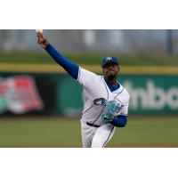 Luinder Avila pitching for the Omaha Storm Chasers