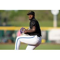 Luinder Avila pitching for the Omaha Storm Chasers