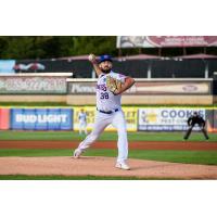 Connor Noland pitching for the Smokies