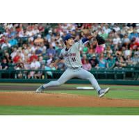 Syracuse Mets pitcher Jonah Tong