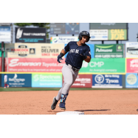 Jackson Castillo of the Somerset Patriots rounds the bases