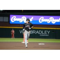 Pensacola Blue Wahoos outfielder Fenwick Trimble rounds the bases