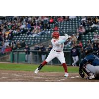 Ramón Bramasco of the Winnipeg Goldeyes at bat