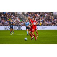 Chicago Fire FC's Andrew Gutman and Brian Gutiérrez on the field