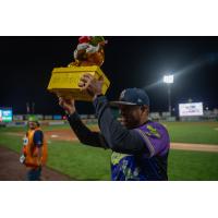 Somerset Patriots' coach Raul Dominguez displays 