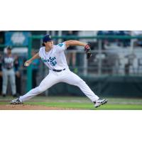 Everett AquaSox' Ryan Sloan in action