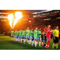 Sounders FC enter the field